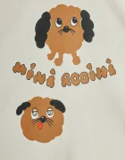 MINI RODINI Детска памучна тениска Doggie в бяло с принт 26120112