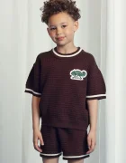 MINI RODINI Детска памучна тениска Lizard