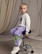 MINI RODINI Детски памучен спортен панталон Dolphin
