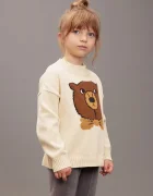 MINI RODINI Детски памучен суичър Bear