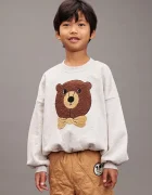 MINI RODINI Детски памучен суичър Bear
