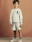 MINI RODINI Детски памучен суичър Bird