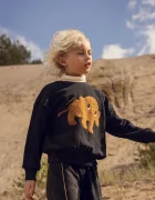 MINI RODINI Детски памучен суичър Mammoth