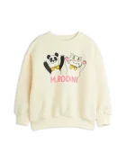 MINI RODINI Детски памучен суичър Panda & cat