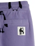 MINI RODINI панталон джогър за деца от полар Penguin виолетов 11000365