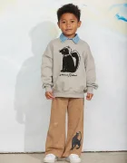 MINI RODINI суичър за деца от памук Skunk сив 26720114