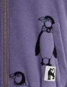 MINI RODINI яке за деца от полар Penguin виолетово 11000366