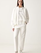 mm by max mara суичър с цип дамски с памук MMLVOLUME бял 2626926037600