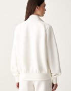 mm by max mara суичър с цип дамски с памук MMLVOLUME бял 2626926037600