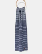 mm by max mara Вълнен шал DIADEMA в тъмносиньо с десен 2526546038600