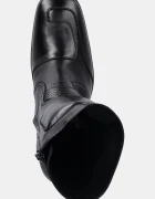 MM6 MAISON MARGIELA Кожени боти в черно с дебел ток S66WU0136.P3350.T8013