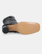 MM6 MAISON MARGIELA Кожени боти в черно с дебел ток S66WU0136.P3350.T8013