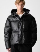 MM6 MAISON MARGIELA пухено яке мъжко от имитация на кожа черно SH0AM0098-M36016