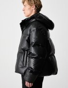 MM6 MAISON MARGIELA пухено яке мъжко от имитация на кожа черно SH0AM0098-M36016