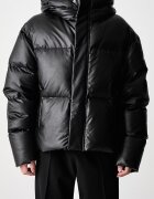MM6 MAISON MARGIELA пухено яке мъжко от имитация на кожа черно SH0AM0098-M36016