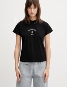 MM6 MAISON MARGIELA тениска дамска от памук черна S62GD0216.M20048