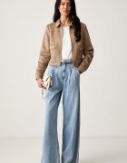 Morgan дънки wide leg дамски сини PELIAM