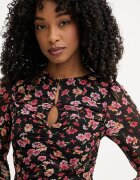 Morgan лятна рокля черна на цветя RLOLA