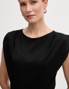 Morgan Рокля в черно къса със стандартна кройка RGAGA