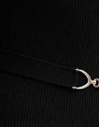 Morgan Рокля в черно среднодълга с кройка по тялото RMROSA