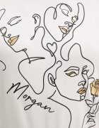 Morgan тениска дамска от памук бяла DJOSI