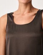 Mos Mosh блуза с презрамки дамска от коприна кафява 134710