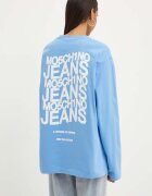 Moschino Jeans Памучна блуза с дълги ръкави