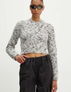Moschino Jeans Пуловер с вълна дамски в сиво от топла материя 0903.8202