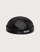 Moschino шапка мъжка от кожа черна M5927 60811