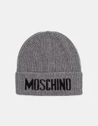 Moschino шапка мъжка с вълна сива M5875 60808