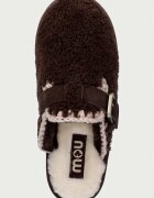 Mou чехли дамски Curly Clog Eskimo кафяви MU.FW101126M