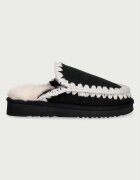 Mou чехли дамски от велур Eskimo Slipper черни MU.FW101125A
