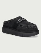 Mou пантофи дамски от велур Bounce Clog Metal Logo черни MU.FW531001A