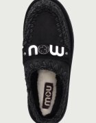 Mou пантофи дамски от велур Bounce Clog Metal Logo черни MU.FW531001A