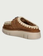 Mou пантофи дамски от велур Bounce Clog Metal Logo кафяви MU.FW531001A