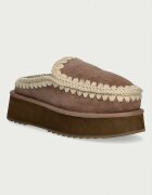 Mou пантофи дамски от велур Clog Eskimo Platform бежови MU.FW681004A