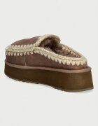 Mou пантофи дамски от велур Clog Eskimo Platform бежови MU.FW681004A