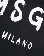 MSGM Памучна тениска в черно с принт 2000MM510.200002