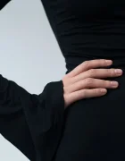 Muuv. блуза с дълги ръкави дамска с вискоза COPP черна