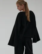 Muuv. Muuv блуза с дълги ръкави дамска от памук RIO черна