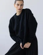 Muuv. Muuv пуловер дамски с мериносова вълна MONO черен