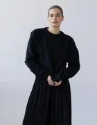 Muuv. Muuv пуловер дамски с мериносова вълна MONO черен