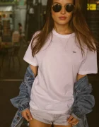Muuv. Muuv уголемена тениска дамска от памук '80s бяла