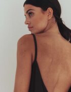 Muuv. Памучна рокля #SURFGIRL в кафяво къса с уголемена кройка