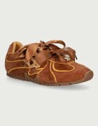 Naked Wolfe Adored маратонки дамски от велур кафяви Adored Tan Mustard Suede