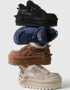 Naked Wolfe Beau апрески дамски от велур тъмносини Beau Navy Suede