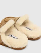Naked Wolfe чехли сабо дамски от велур Corded бежови Corded Camel