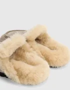Naked Wolfe чехли сабо дамски от велур Corded сиви Corded Stone