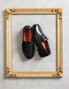 Naked Wolfe Кожени мокасини Riviera в черно Riviera Black Leather