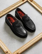 Naked Wolfe Кожени мокасини Riviera в черно Riviera Black Leather
